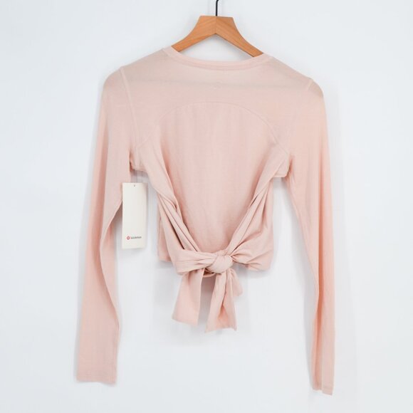 NEW Lululemon Gather and Grow Long Sleeve Top Feather Pink Wraparound Waist 4 - Picture 2 of 8